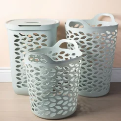 Ezy Storage Fleur '53l' Flexi Laundry Hamper (Sage)