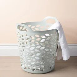 Ezy Storage Fleur '53l' Flexi Laundry Hamper (Sage)