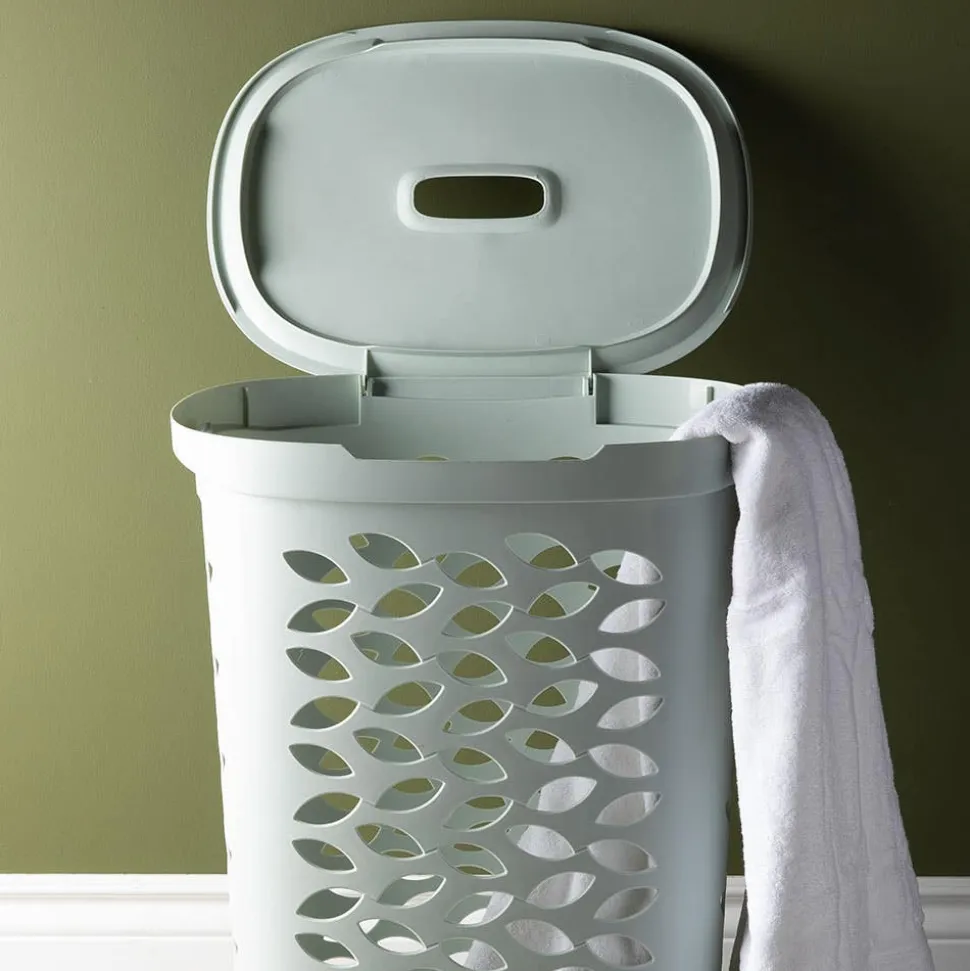 Ezy Storage Fleur '63l' Laundry Basket (Sage)