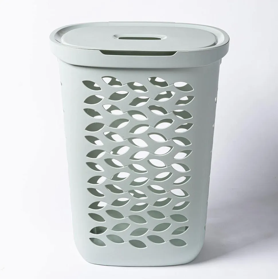 Ezy Storage Fleur '63l' Laundry Basket (Sage)