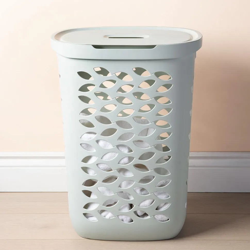 Ezy Storage Fleur '63l' Laundry Basket (Sage)