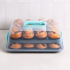 Ezy Storage Portable '24-Cavity' Cupcake and Muffin Carrier (Clear)
