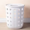 Ezy Storage Premium Aura '80l' Laundry Hamper with Lid (White)