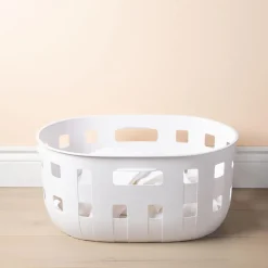 Ezy Storage Premium Aura '50l' Laundry Basket (White)