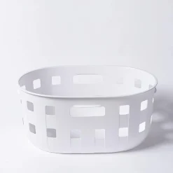 Ezy Storage Premium Aura '50l' Laundry Basket (White)