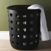 Ezy Storage Premium Aura '80L' Laundry Hamper with Lid (Black)