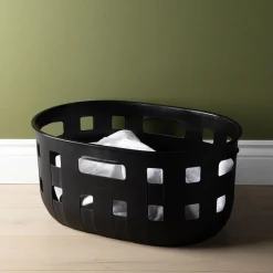 Ezy Storage Premium Aura '50l' Laundry Basket (Black)