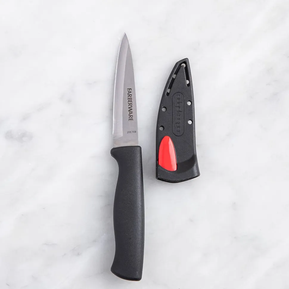 Farberware Edgekeeper 3.5" Paring Knife with Sleeve (Black)