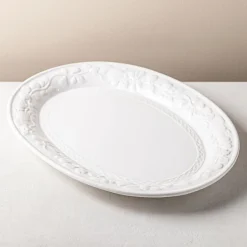 Gibson Home Fruitful Durastone Serving Platter 19" Oval (White)