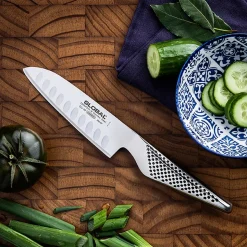Global Classic 5" Santoku Knife with Fluted Edge (Stainless Steel)