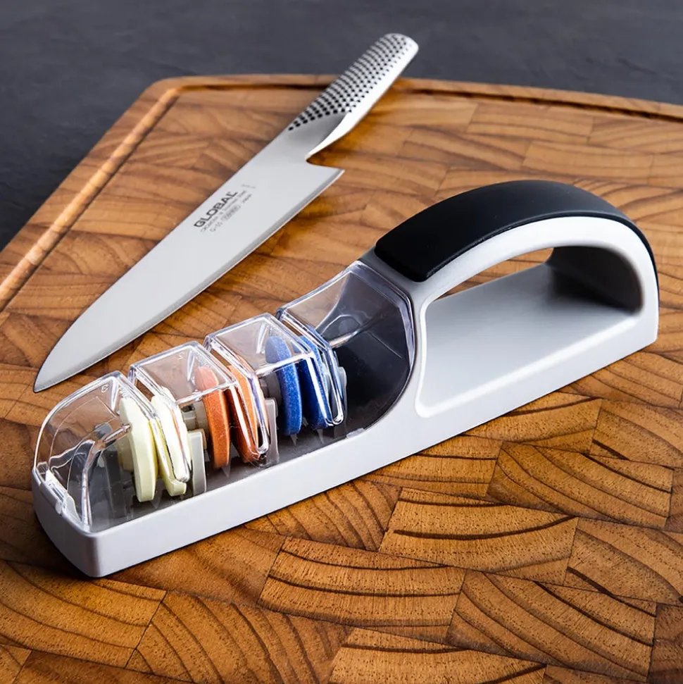 Global Minosharp 3-Stage Water Stone Sharpener