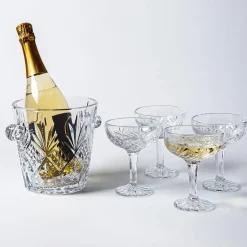 Godinger Dublin Crystal-Cut Champagne Ice Bucket & Coupe Set/5