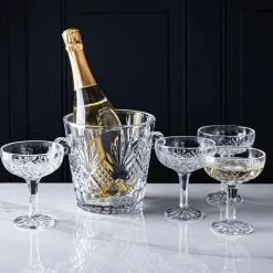 Godinger Dublin Crystal-Cut Champagne Ice Bucket & Coupe Set/5