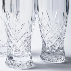 Godinger Dublin Crystal-Cut Pilsner Beer Glass - Set of 4 (Clear)