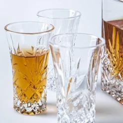 Godinger Dublin Crystal-Cut Spirits Decanter & Shot Glass Set/7
