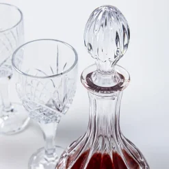 Godinger Dublin Crystal-Cut Wine Decanter & Glass Set of 5