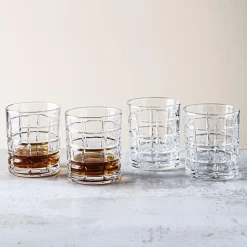 Godinger Radius Crystal-Cut D.O.F. Glass - Set of 4 (12oz.)