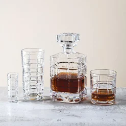 Godinger Radius Crystal-Cut Hi-Ball Glass - Set of 4 (13oz.)