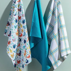 Harman 'Bright Chickens' Cotton Kitchen Towel - Set of 3