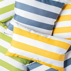 Harman Cabana Stripe 'Water Repellent' 12"x20" Outdoor Cushion (Green)