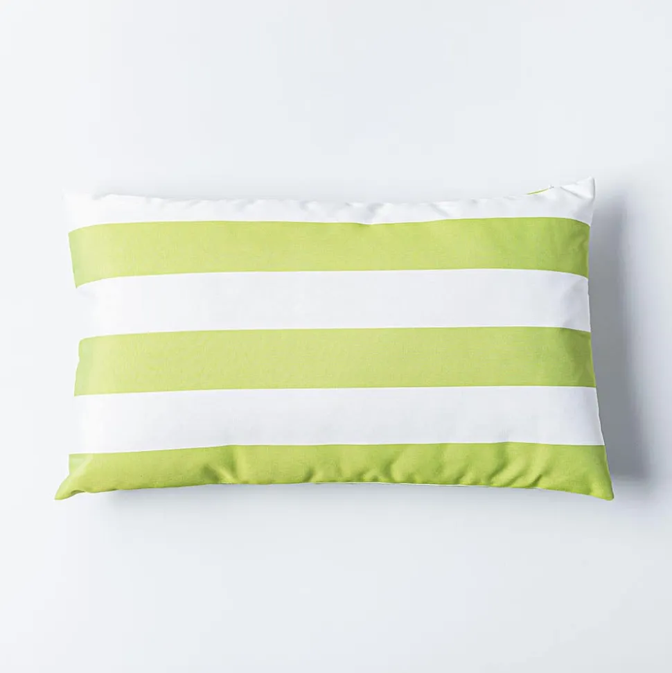 Harman Cabana Stripe 'Water Repellent' 12"x20" Outdoor Cushion (Green)