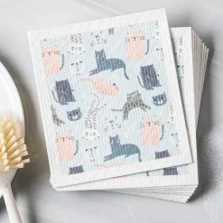 Harman 'Cats' Reusable Sponge Cloth - Set of 10