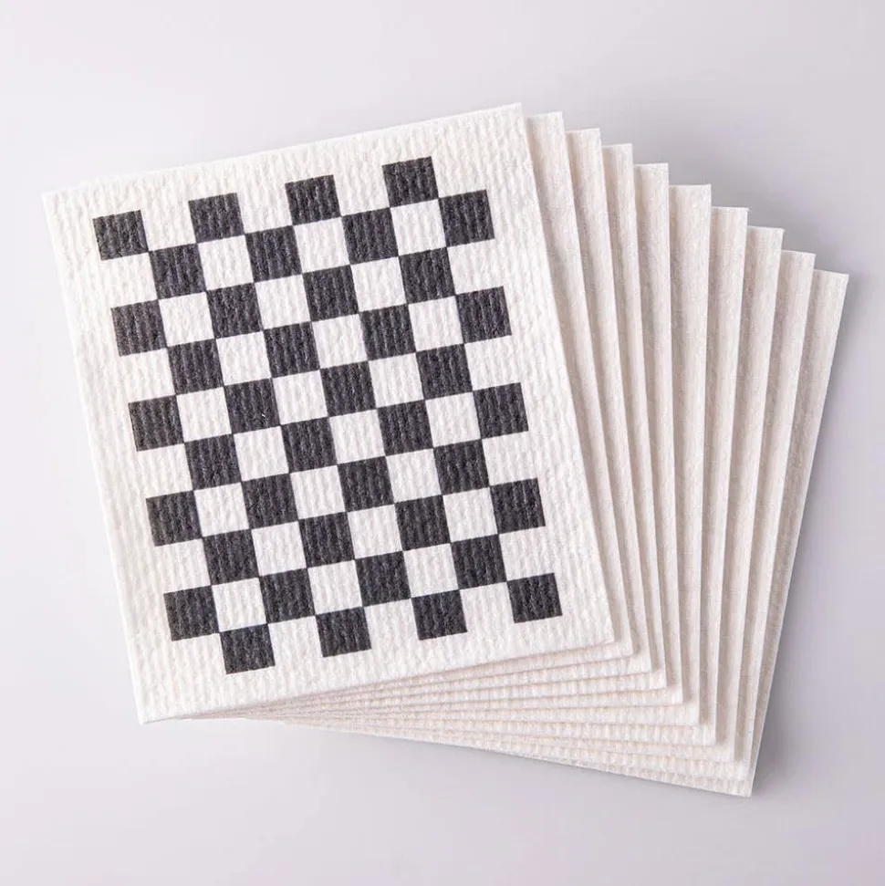 Harman 'Checkerboard' Reusable Sponge Cloth - Set of 10