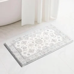 Harman Cilantro 'Alabaster' Memory Foam Bath Mat (Light Grey)