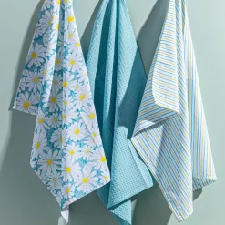 Harman 'Daisies' Cotton Kitchen Towel - Set of 3