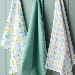 Harman 'Decorative Tableware' Cotton Kitchen Towel - Set of 3