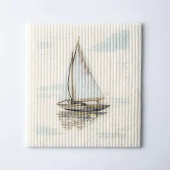 Harman Eco Friendly 'Sailboat' Reusable Sponge Cloth (Blue)