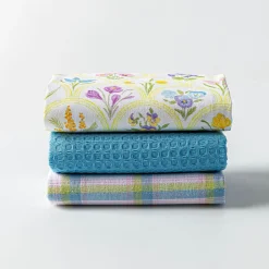 Harman 'Flower Tile' Cotton Kitchen Towel - Set of 3