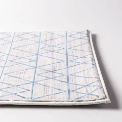 Harman Geometric Memory Foam 20" x 32" Bathmat (Slate Blue)