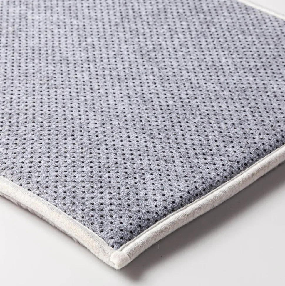 Harman Geometric Memory Foam 20" x 32" Bathmat (White)