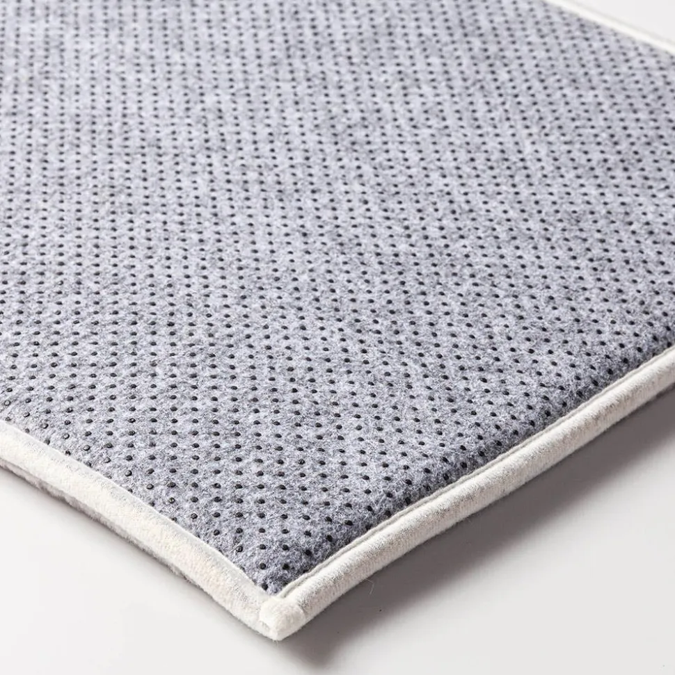 Harman Geometric Memory Foam 17" x 24" Bathmat (Taupe)