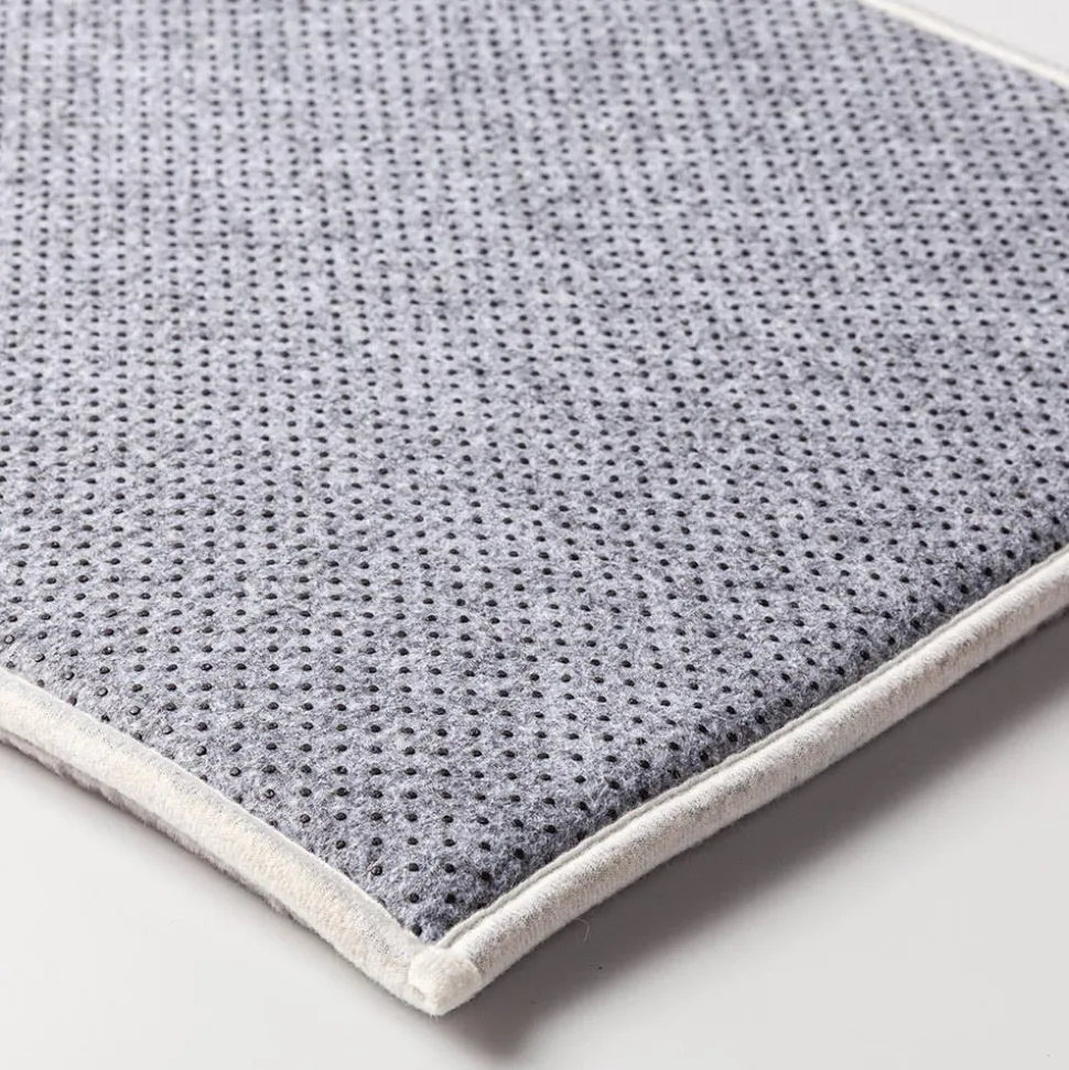 Harman Geometric Memory Foam 17" x 24" Bathmat (Grey)