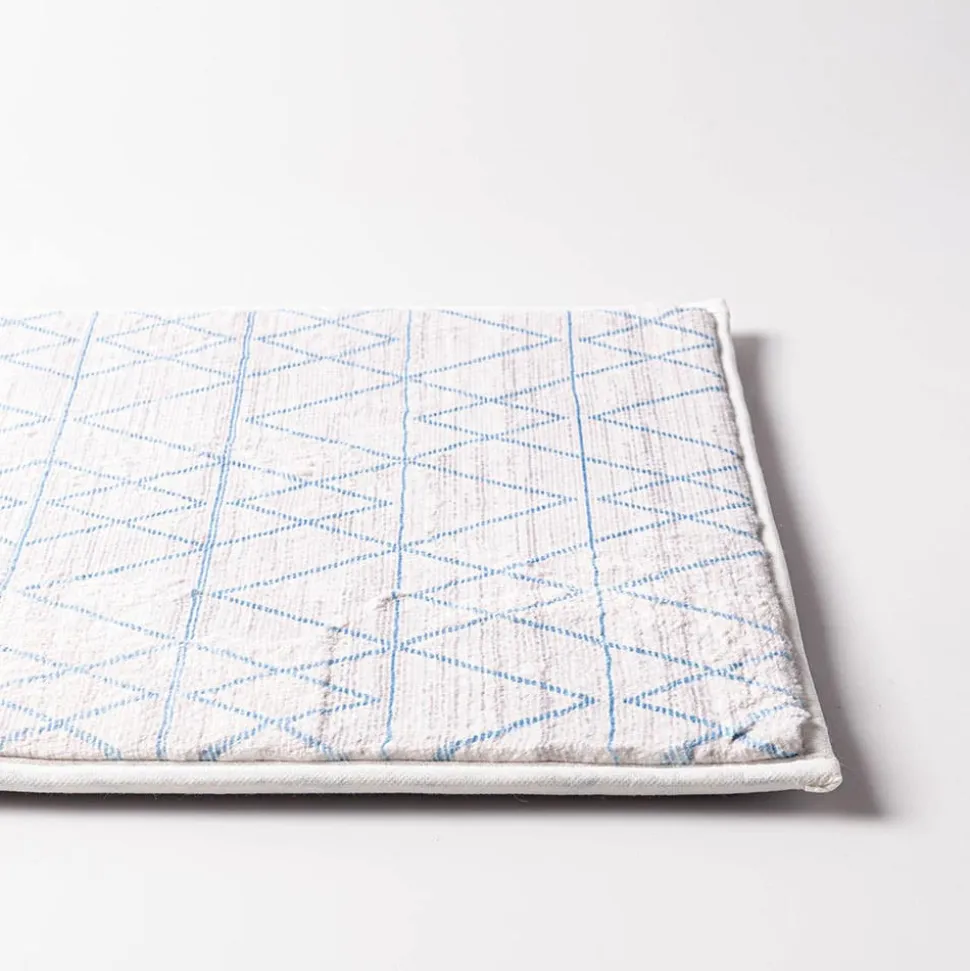 Harman Geometric Memory Foam 17" x 24" Bathmat (Slate Blue)