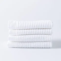 Harman Goods & Textiles Bar Mop Dish Cloth - Set of 4 (White)