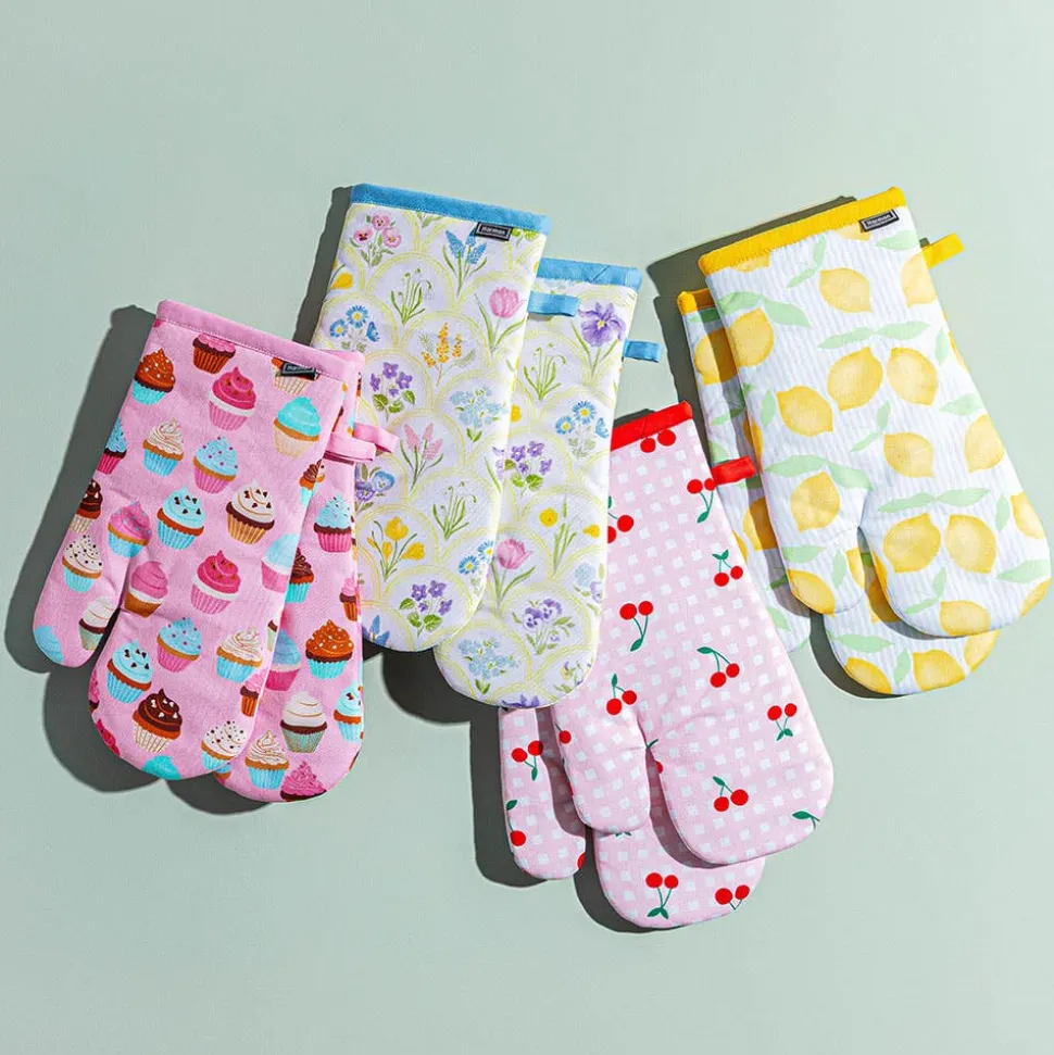 Harman Gourmet 'Cupcake' Cotton Oven Mitt - Set of 2 (Pink)