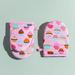 Harman Gourmet 'Cupcake' Cotton Mini Oven Mitt - Set of 2 (Pink)
