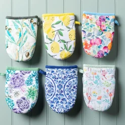 Harman Gourmet 'Floral Blossom' Cotton Mini Oven Mitt - Set/2