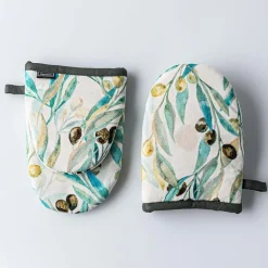 Harman Gourmet 'Olive' Cotton Mini Oven Mitt - Set/2