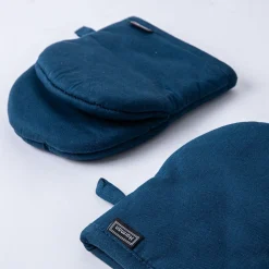 Harman Gourmet 'Solid' Cotton Mini Oven Mitt Set/2 (Navy)