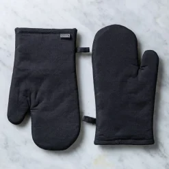 Harman Gourmet 'Solid' Cotton Oven Mitt - S/2 (Black)