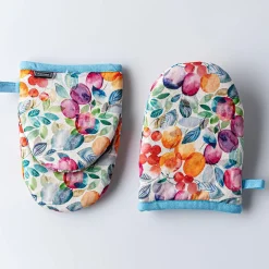 Harman Gourmet 'Stonefruit' Cotton Mini Oven Mitt - Set/2