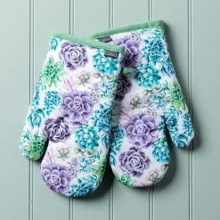 Harman Gourmet 'Succulent Garden' Cotton Oven Mitt - Set of 2