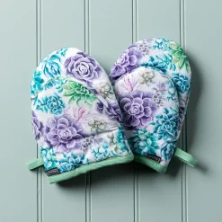 Harman Gourmet 'Succulent Garden' Cotton Mini Oven Mitt - Set of 2