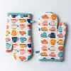 Harman Gourmet 'Tea Cups' Cotton Oven Mitt - Set of 2