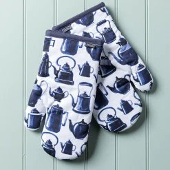 Harman Gourmet 'Tea Pots' Cotton Oven Mitt - Set of 2
