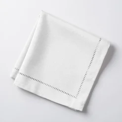 Harman Hemstitch Polyester Napkin - Set of 4 (White)